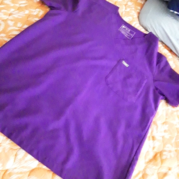 Figs Tops Figs Ultra Violet Color Scrub Top Poshmark